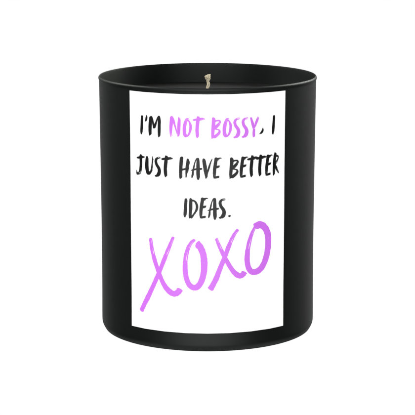I Am Not Bossy 200g Black Candle ‘Dark Noir’