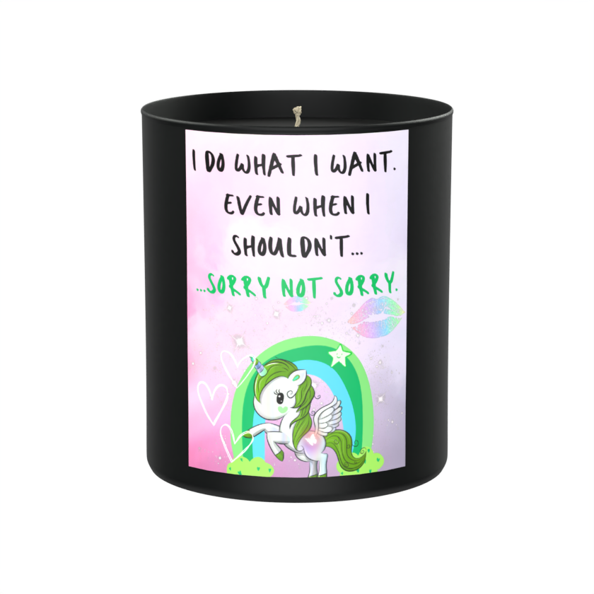 I Do What I Want Unicorn 200g Black Candle ‘Dark Noir’