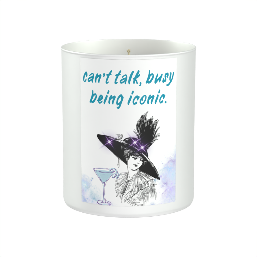 Can't Talk Busy Being Iconic 200g White candle ‘Sandy Bay'