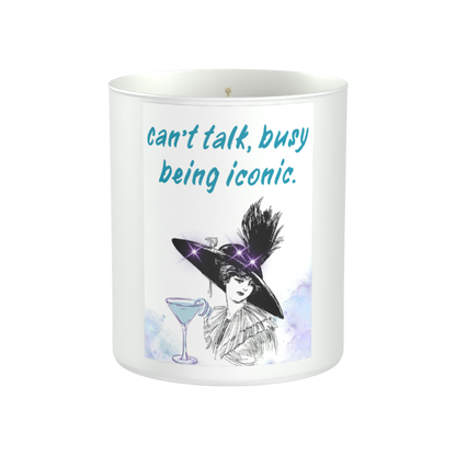 Can't Talk Busy Being Iconic 200g White candle ‘Sandy Bay'