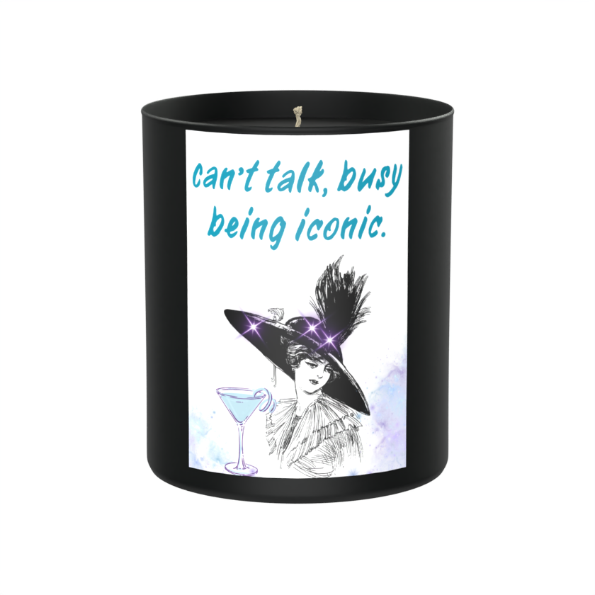 Can't Talk Busy Being Iconic 200g Black Candle ‘Dark Noir’