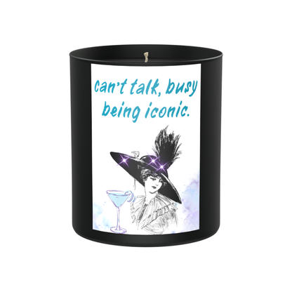 Can't Talk Busy Being Iconic 200g Black Candle ‘Dark Noir’