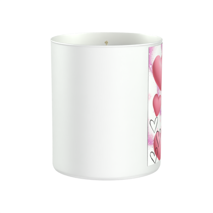 Hearts Design 200g White candle ‘Sandy Bay'