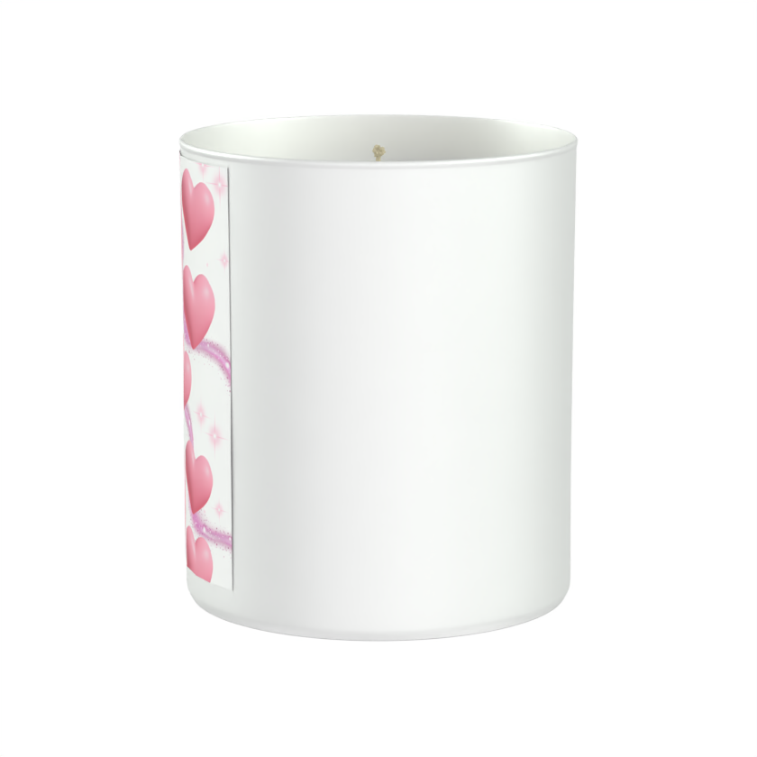 Hearts Design 200g White candle ‘Sandy Bay'