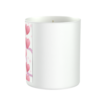 Hearts Design 200g White candle ‘Sandy Bay'