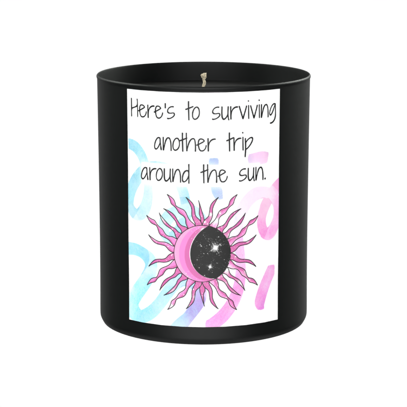 Here's To Surviving 200g Black Candle ‘Dark Noir’