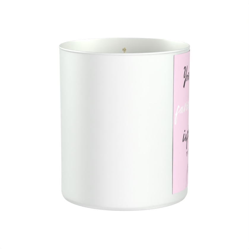 You're My Favourite Bad Influence 200g White candle ‘Sandy Bay'