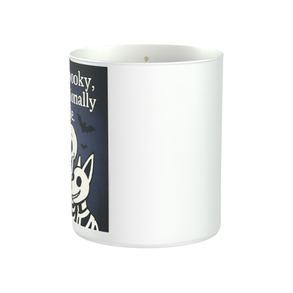 Single, Spooky & Emotionally Stable Skeleton 200g White candle ‘Sandy Bay'