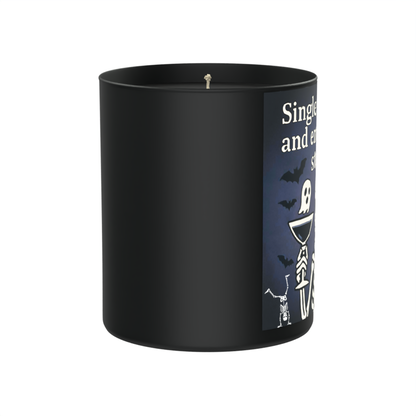 Single, Spooky and Emotionally Stable Skeleton 200g Black Candle ‘Dark Noir’