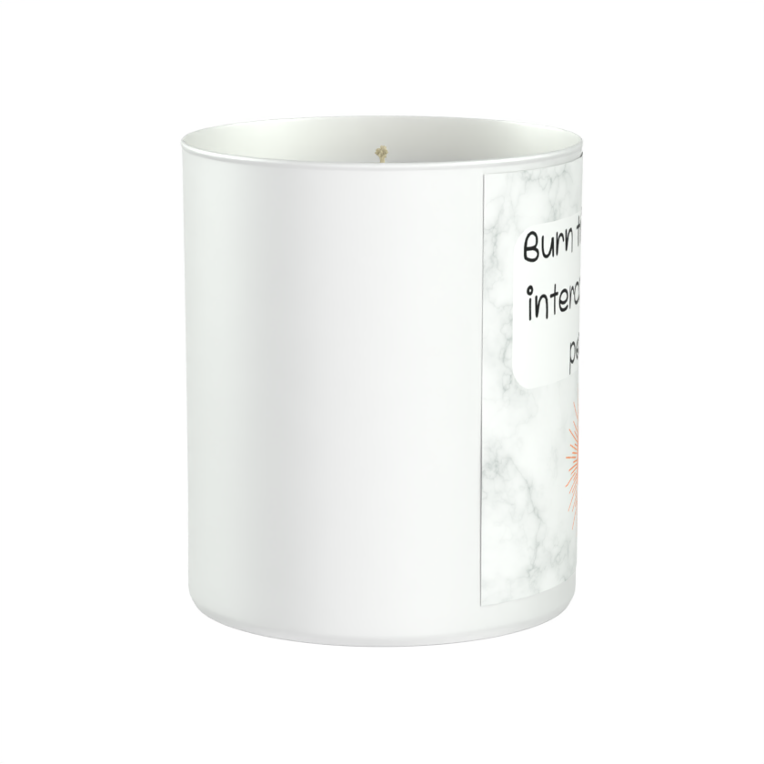 Burn This Before Interacting With People 200g White candle ‘Sandy Bay'
