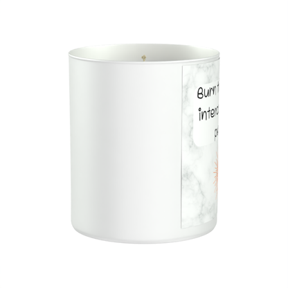 Burn This Before Interacting With People 200g White candle ‘Sandy Bay'