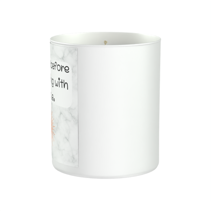 Burn This Before Interacting With People 200g White candle ‘Sandy Bay'