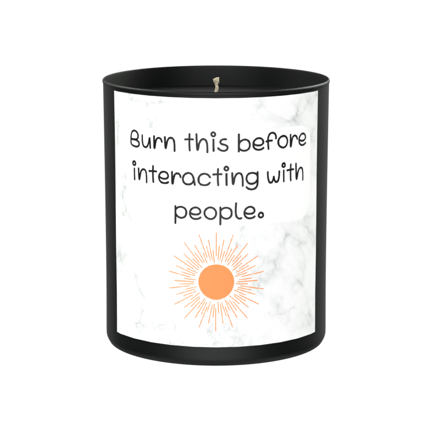 Burn This Before Interacting With People 200g Black Candle ‘Dark Noir’