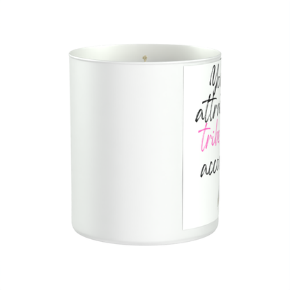 Your Vibe Attracts Your Tribe. Smell Accordingly 200g White candle ‘Sandy Bay'