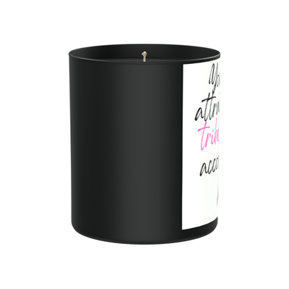 Your Vibe Attracts Your Tribe. Smell Accordingly 200g Black Candle ‘Dark Noir’