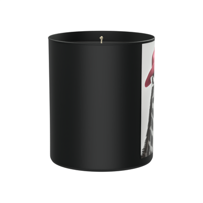 Giraffe in a Pink Cowboy Hat 200g Black Candle ‘Dark Noir’