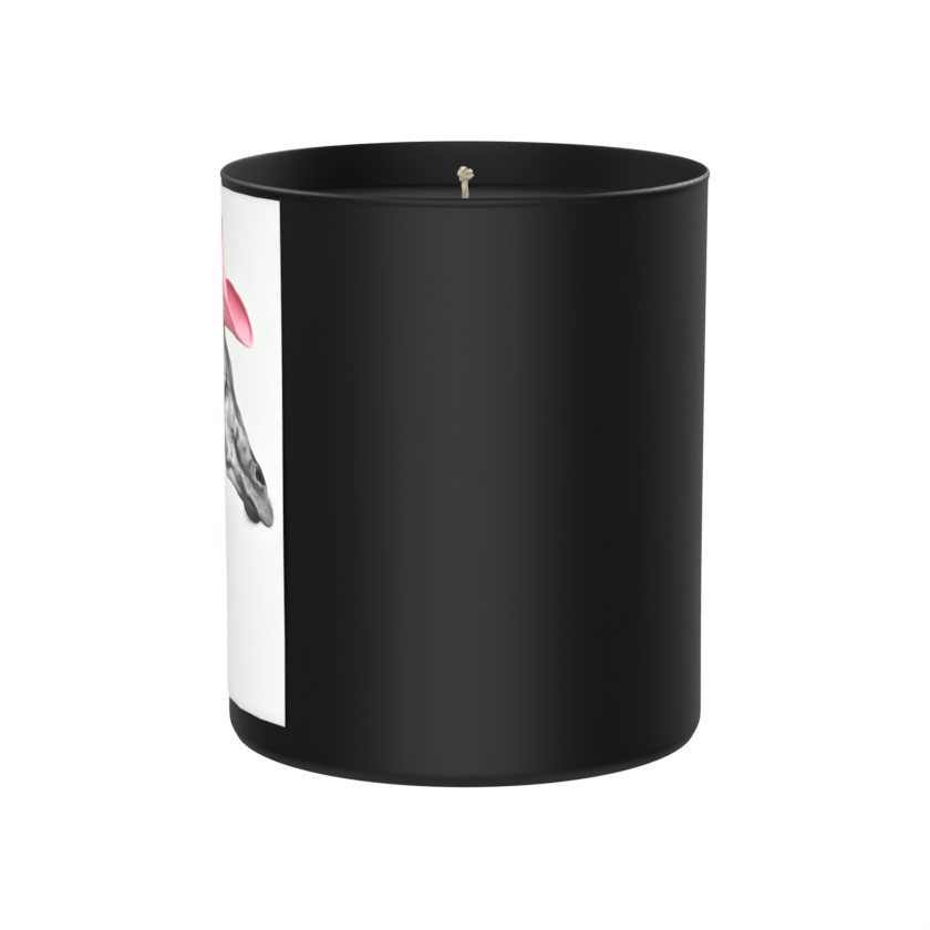Giraffe in a Pink Cowboy Hat 200g Black Candle ‘Dark Noir’
