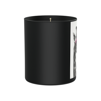 Giraffe in Pink Sunnies 200g Black Candle ‘Dark Noir’