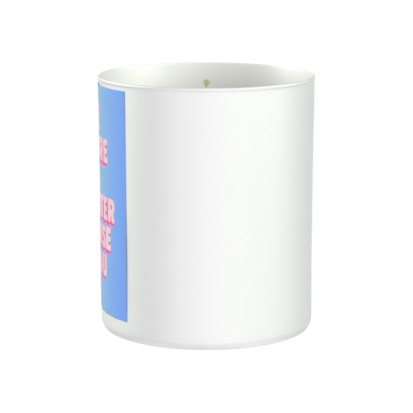 The Future Is Brighter Because Of You 200g White candle ‘Sandy Bay'