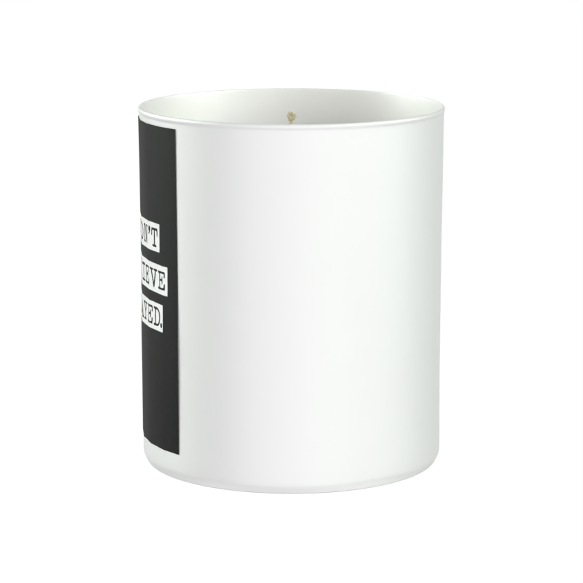 She didn’t just believe — she slayed. 200g White candle ‘Sandy Bay'