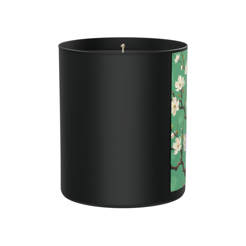 Spring blossoms, deep woods, and gentle transformation 200g Black Candle ‘Dark Noir’