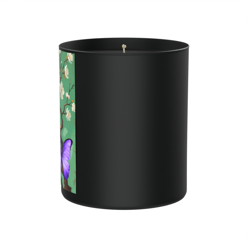 Spring blossoms, deep woods, and gentle transformation 200g Black Candle ‘Dark Noir’