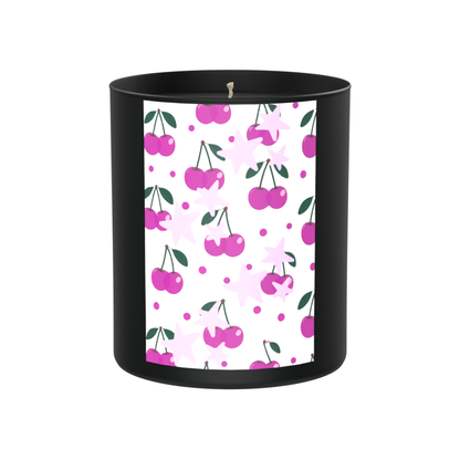 Cherry print 200g Black Candle ‘Dark Noir’