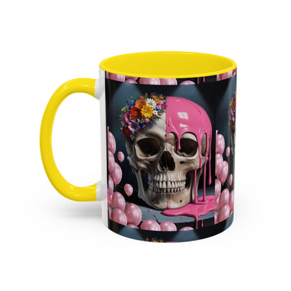 Dripping Skull Bloom Mug Accent Coffee Mug (11, 15oz)