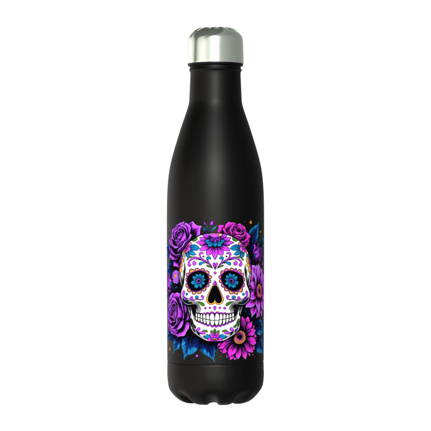 Classic 50cl Thermos Bottle – Sugar Skull Bloom Edition