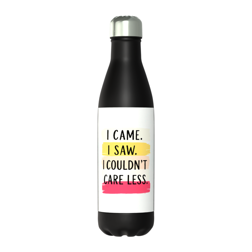 I Came. I Saw. I Couldn't Care Less -Classic 50cl Thermos Black Bottle