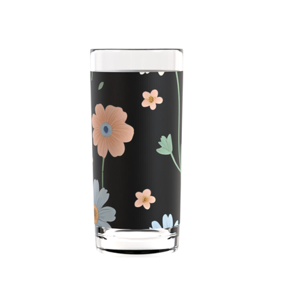 Midnight Meadow Daisy Highball Glass