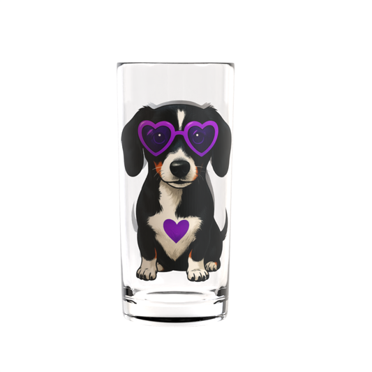 Cute Puppy Highball Glass | Dog Lover Gift UK