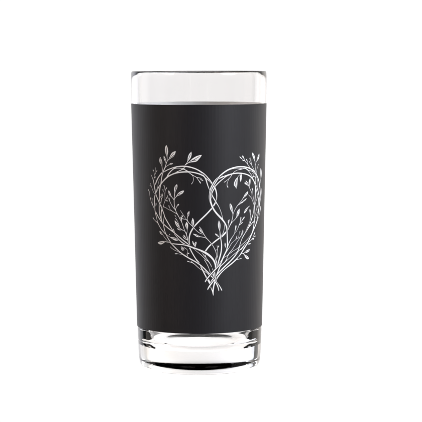 Gothic Heart Highball Glass