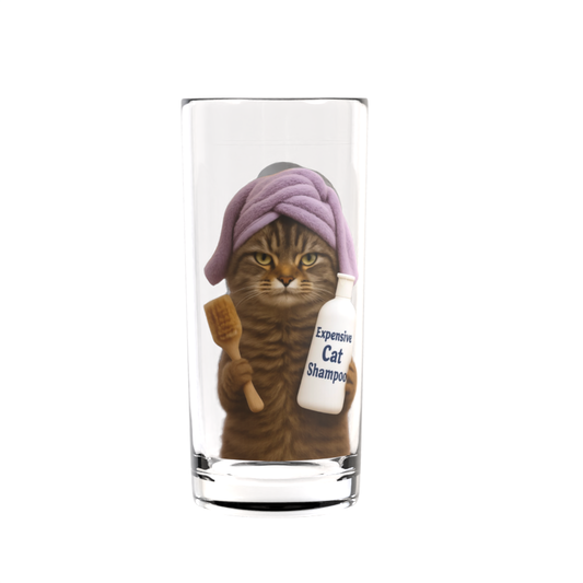 Expensive Cat Shampoo Glass | Funny Cat Gift UK