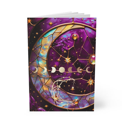 Celestial Softcover Notebook | A5 | Moon Phase Journal, Starlight Diary, Gift for Astrology Lovers, Cosmic Sketchbook, Space Planner