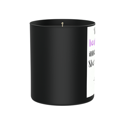 Shhh... healing my inner child. She's feral. 200g Black Candle ‘Dark Noir’
