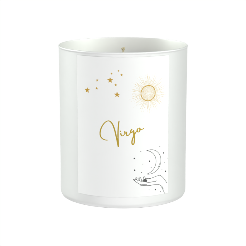 Virgo 200g White candle ‘Sandy Bay'