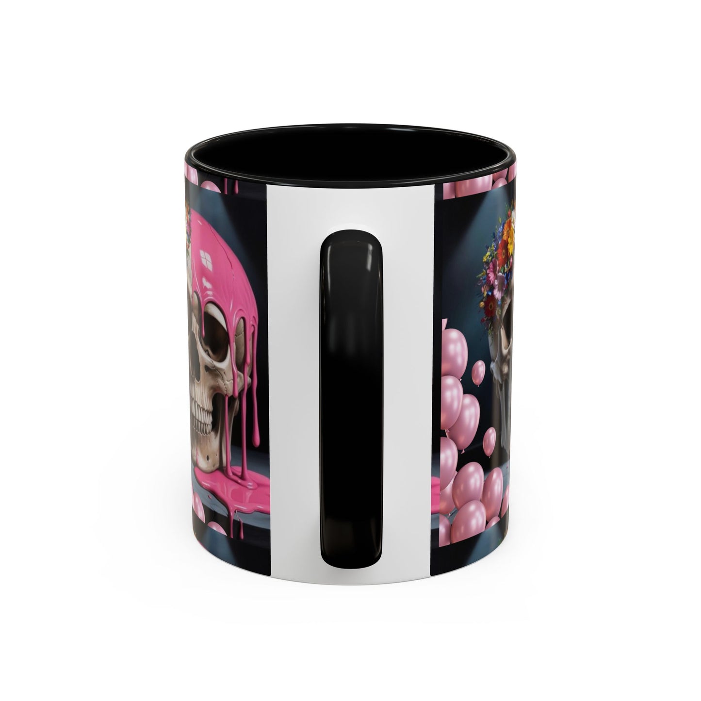 Dripping Skull Bloom Mug Accent Coffee Mug (11, 15oz)