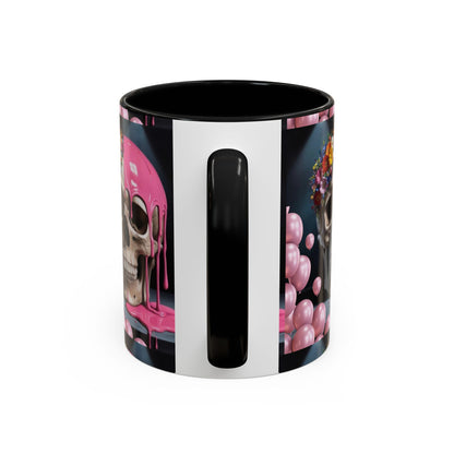 Dripping Skull Bloom Mug Accent Coffee Mug (11, 15oz)