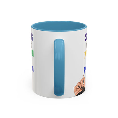 Colourful Accent Coffee Mug with Empowering Quote - Perfect for Gift Giving, Home Office, and Coffee Lovers