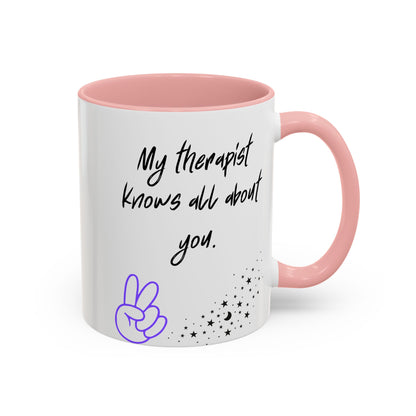 Funny Therapy Coffee Mug, Great Gift for Therapist Appreciation, Humour Mug, Self-Care, Latte or Tea Cup, Relaxing Beverage