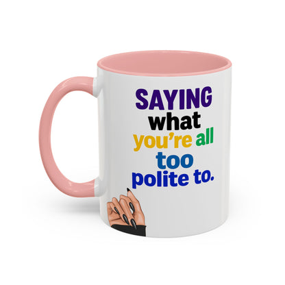 Colourful Accent Coffee Mug with Empowering Quote - Perfect for Gift Giving, Home Office, and Coffee Lovers