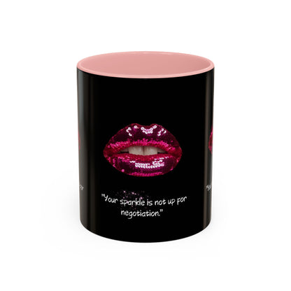 Sparkle Lips Accent Coffee Mug (11, 15oz)
