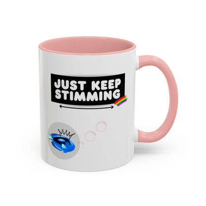 Just Keep Stimming Fish Accent Coffee Mug (11, 15oz)