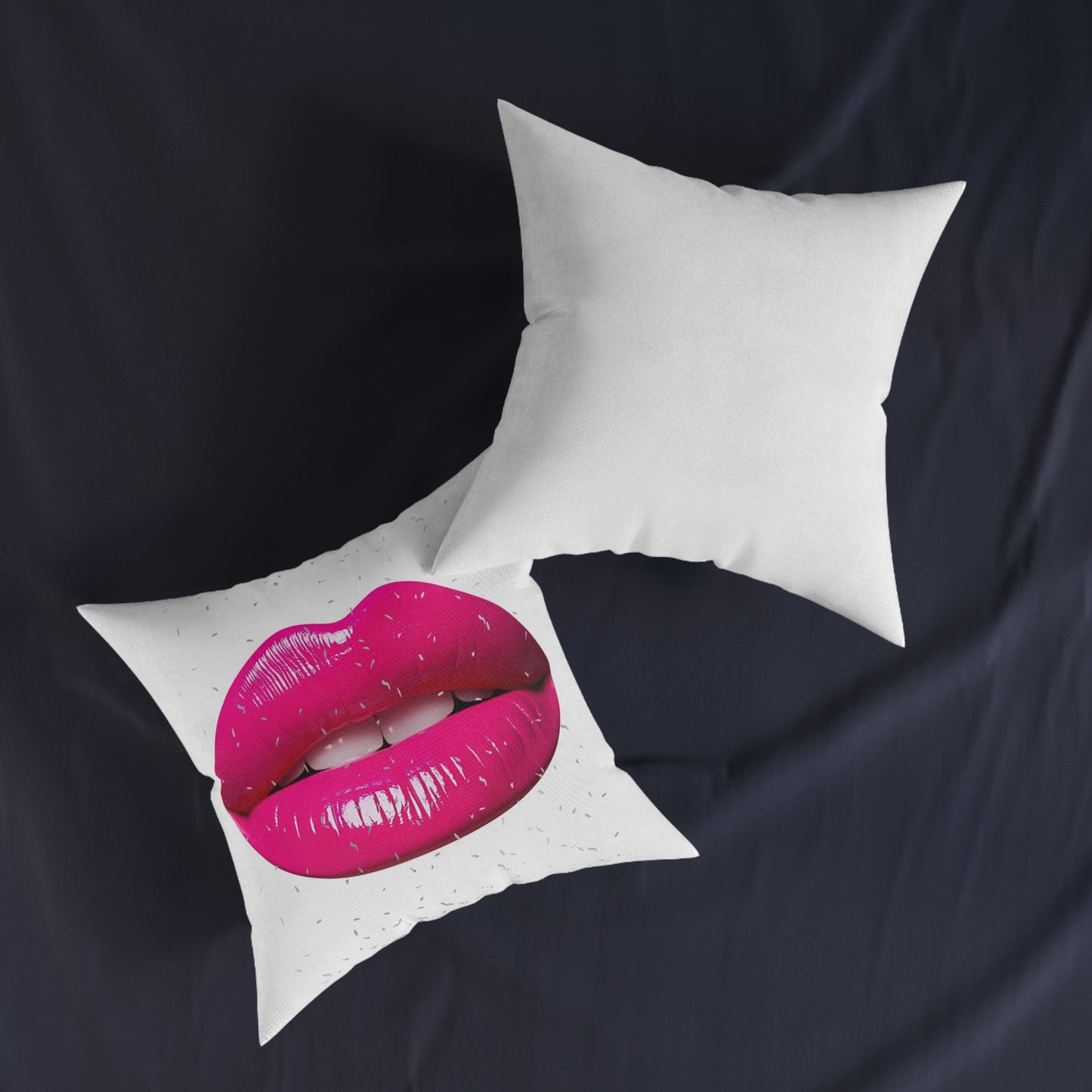 Bold Lips Decorative Cushion, Makeup Lover Gift, Modern Home Decor, Chic Cushion, Bedroom Accent, Lip Art Decor