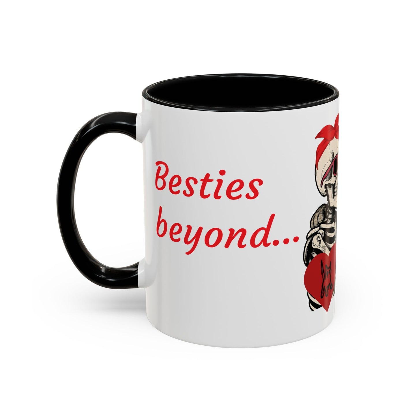 Romantic Skull & Cat Coffee Mug - Perfect for Cat Lovers