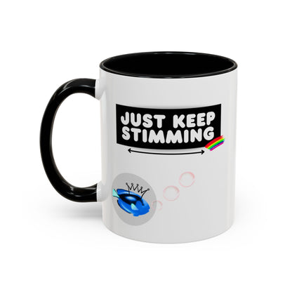 Just Keep Stimming Fish Accent Coffee Mug (11, 15oz)