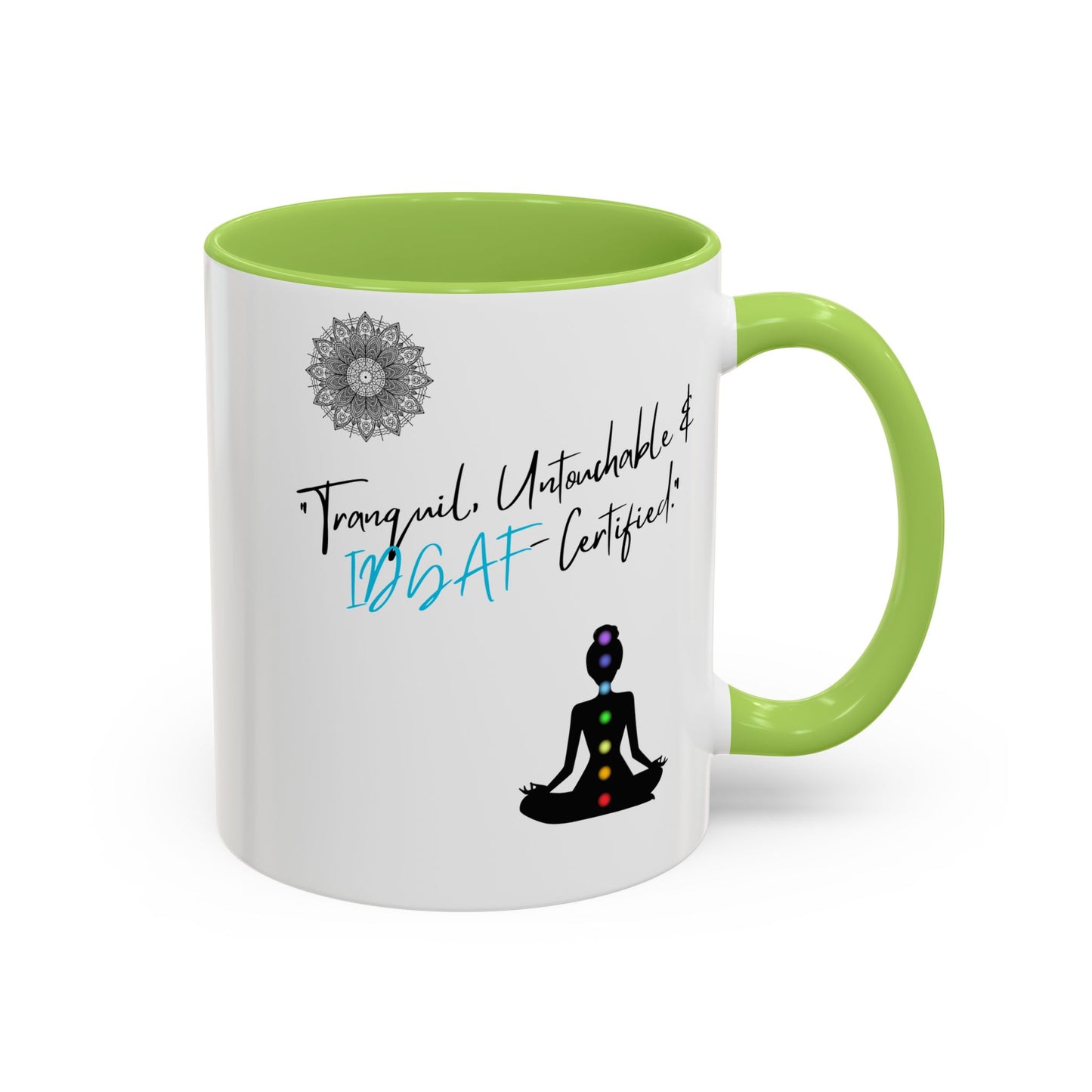 Tranquil Meditation Coffee Mug | Mindfulness Gift, Yoga Lover Mug, Wellness Decor, Personalized Tea Cup, Chakra Coffee Mug