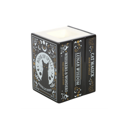 Black Cat Book of Spells Oil Burner & Wax Melt Burner