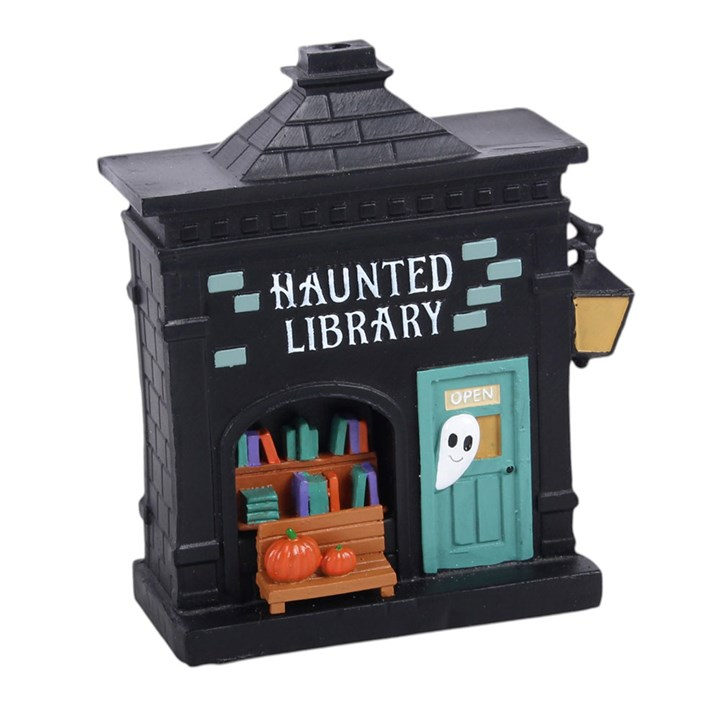 Haunted Library Halloween Incense Cone Holder